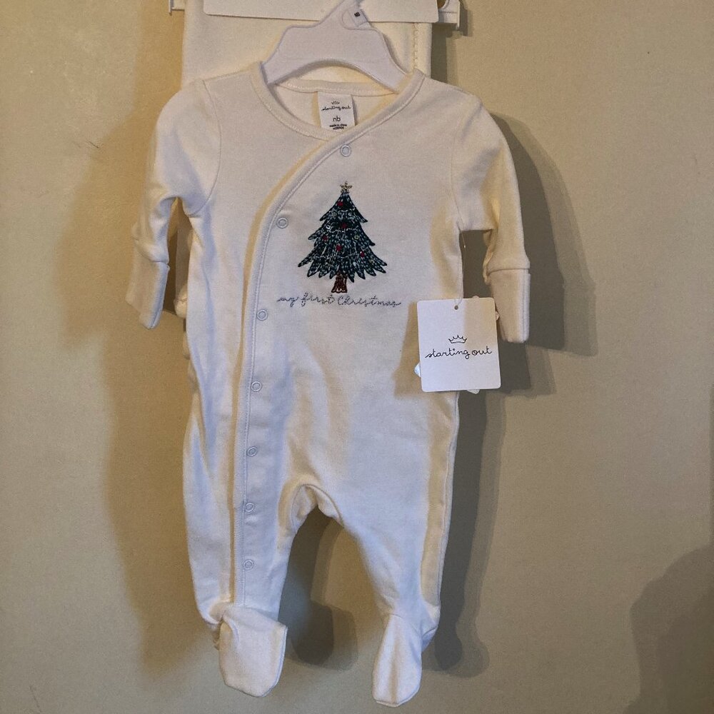 MY FIRST CHRISTMAS SLEEPER WITH MATCHING RECIEVING BLANKET